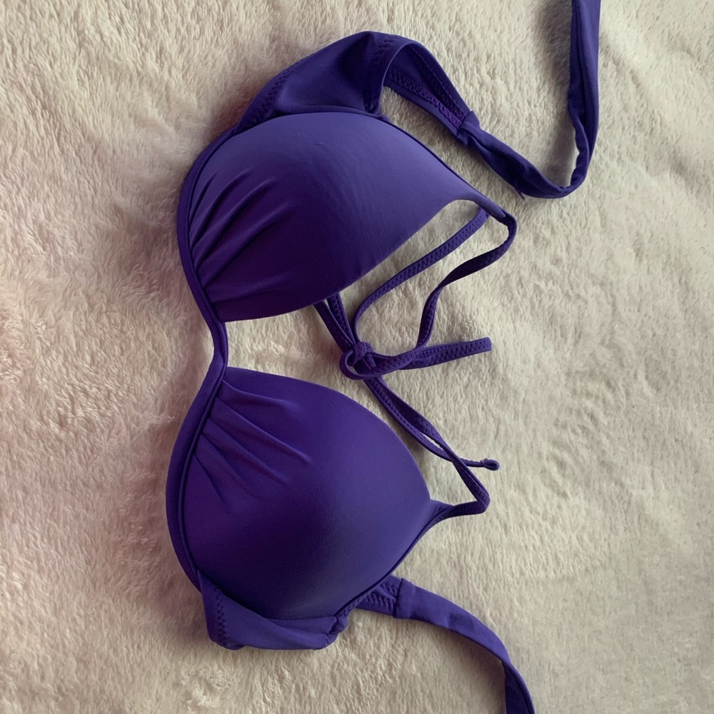 Purple underwire bikini top